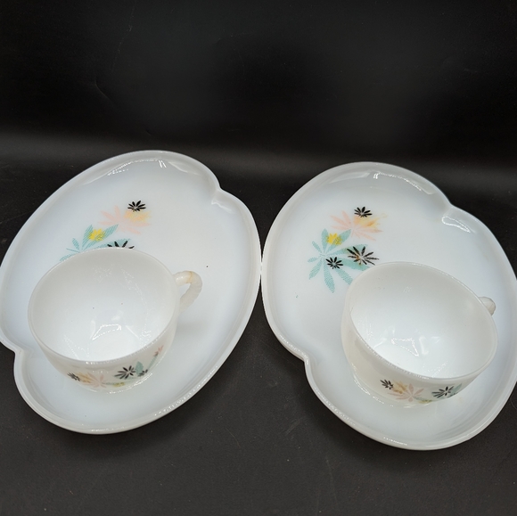 Vintage 50s Atomic Flowers Federal Glass - Picture 10 of 10